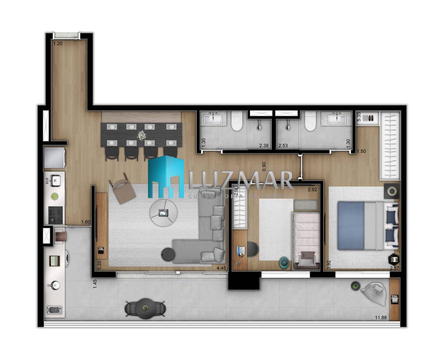 Apartamento à venda com 2 quartos, 90m² - Foto 33