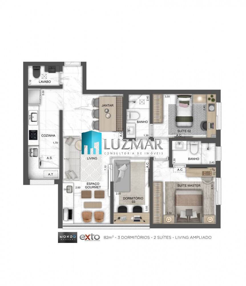 Apartamento, 3 quartos, 82 m² - Foto 22