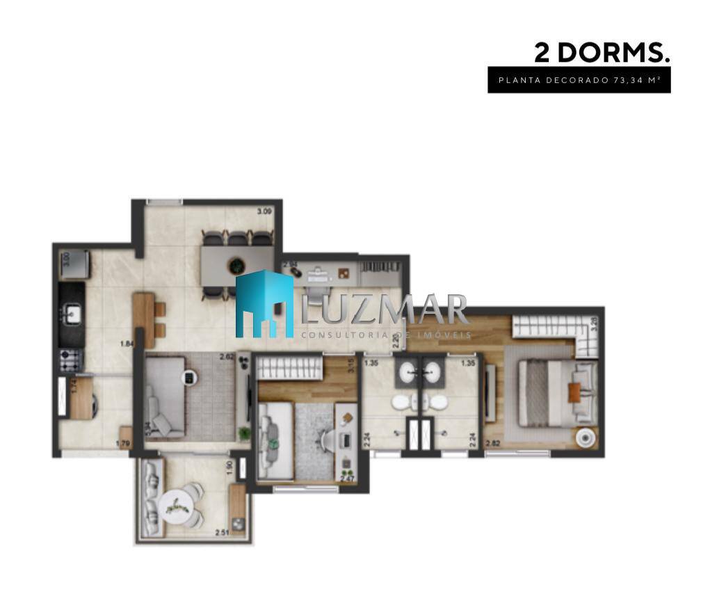 Apartamento, 2 quartos, 73 m² - Foto 22