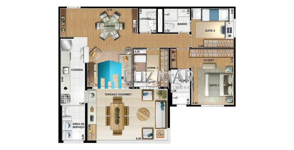 Apartamento, 3 quartos, 96 m² - Foto 23